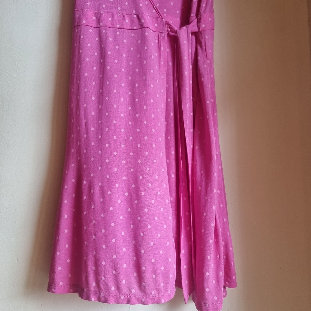 Zara Pink polka dots Mini Wrap Dress. - Picture 4 of 12